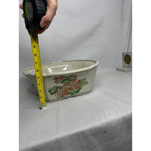 Vintage AAA Imports Decoware Fine Pottery Apopka Florida Ceramic Floral Planter - Picture 6 of 8